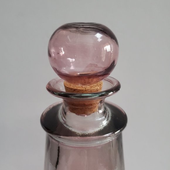 Tall Carafe Decanter w/ Stopper  by Vidrios San Miguel Spain Recycled Glass Made - Picture 4 of 11